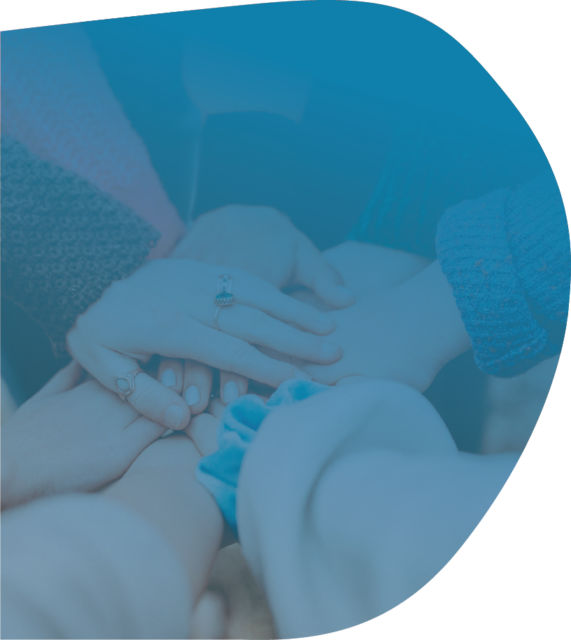 hands-lightblue_1 hands in a circle representing teamwork