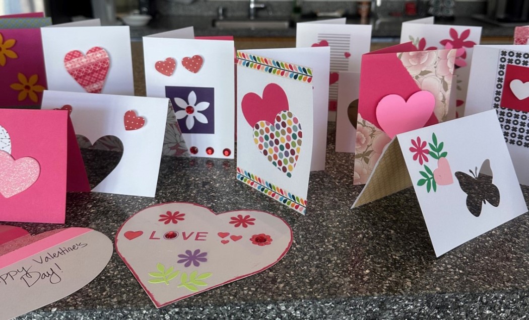 a display of some of the cards created